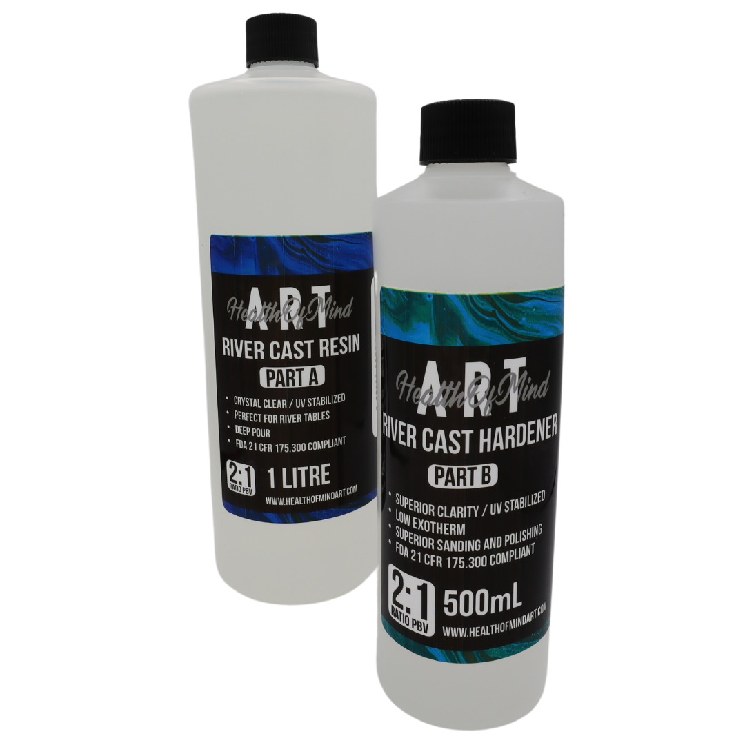 Health Of Mind 1.5L River Cast Epoxy Resin Brisbane QLD Hammer Roo