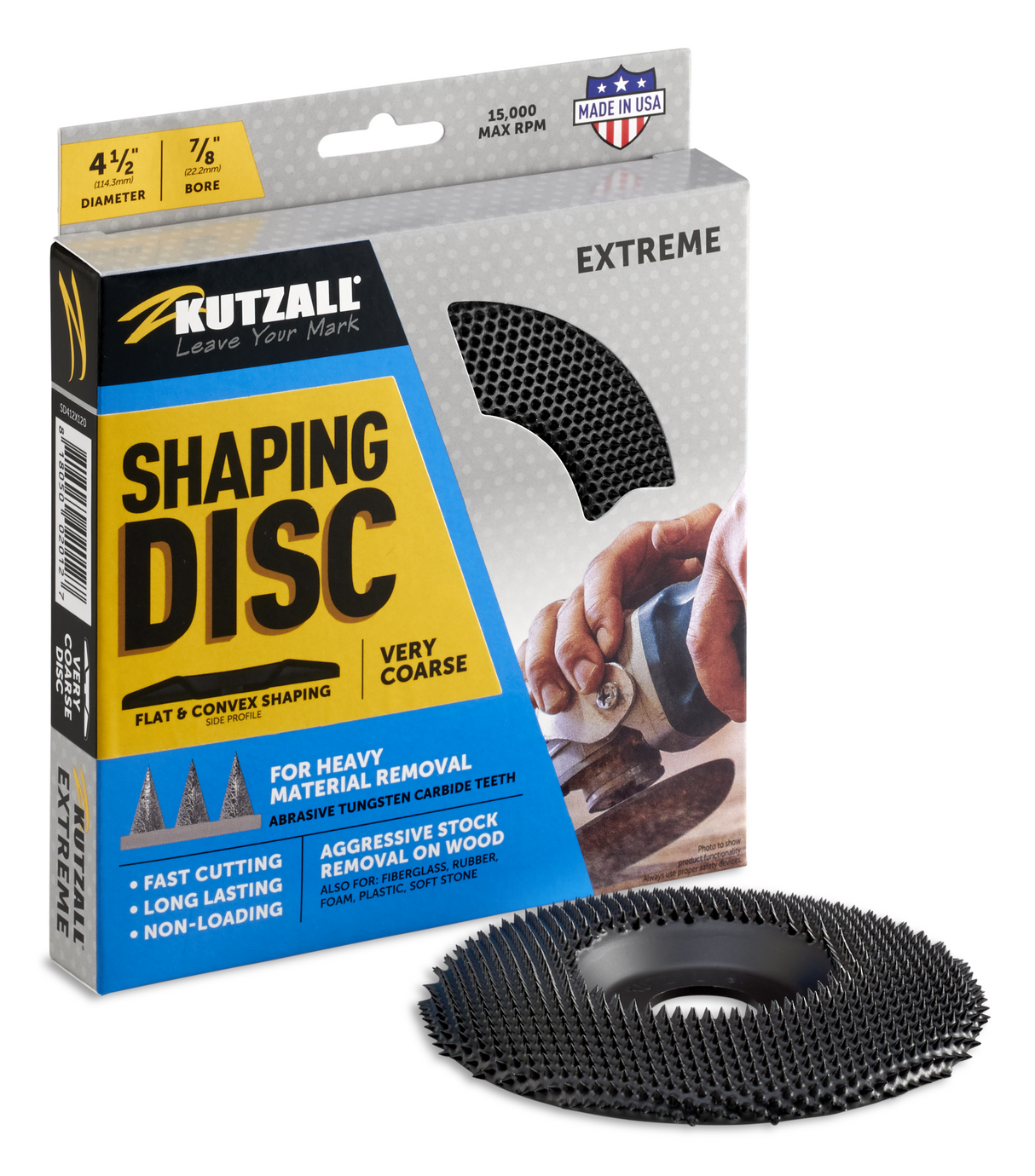 Kutzall 4-1/2"/ 115mm Shaping Disc - 7/8" Bore