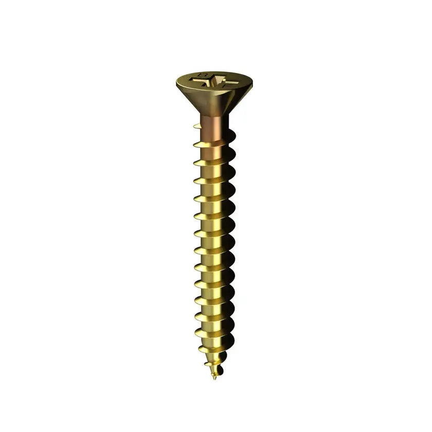 Bremick™ 10G Chipboard Screws Yellow Zinc PH2