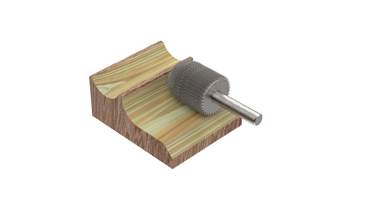 Kutzall 3/4" x 1-1/8" Ball Nose Burr - 1/4" Shank