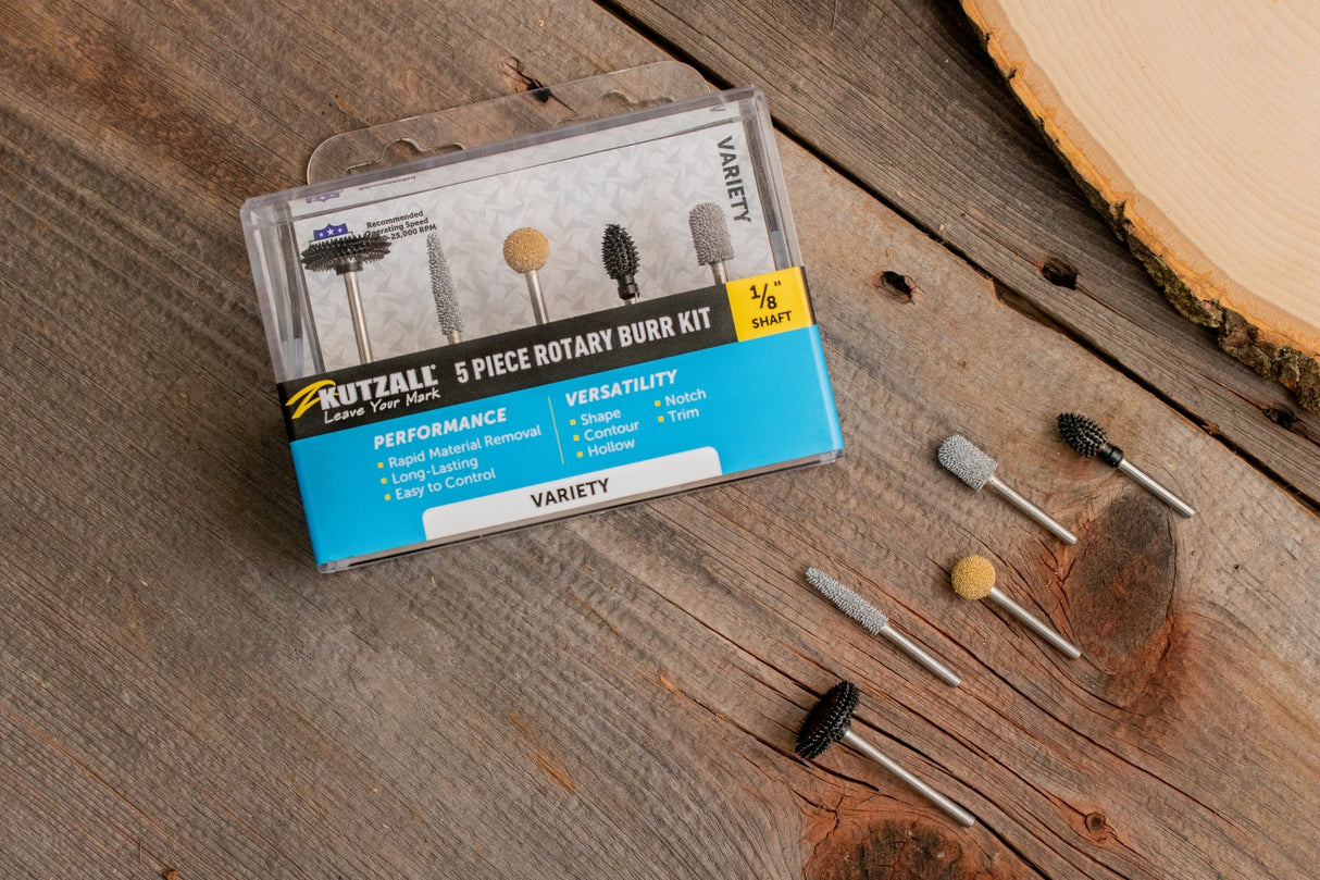 Kutzall 5 Piece Variety Burr Kit - 1/8" Shank