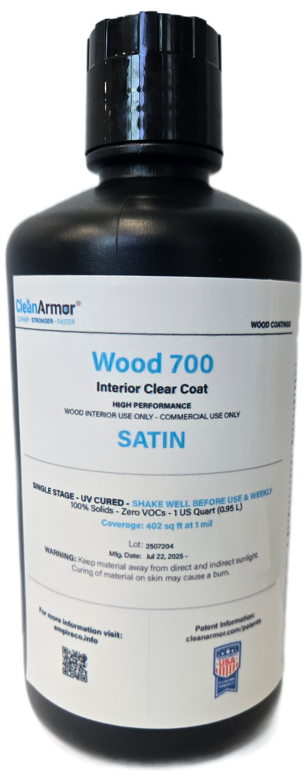 Clean Armor 700 Interior Clear Coat | Satin