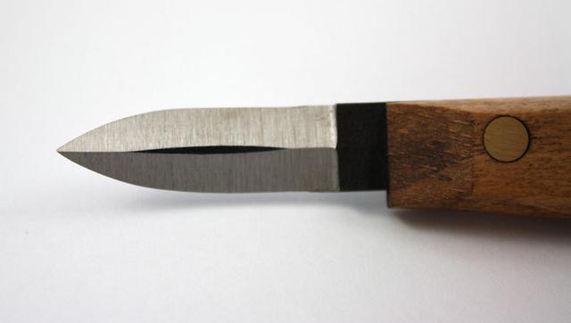 Narex PROFI Bent Carving Knife - 45mm Blade for Woodcarving