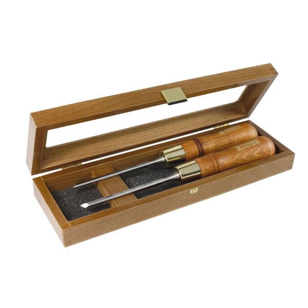 Narex Wood Line Plus Skew Paring Chisel Sets with Wooden Case