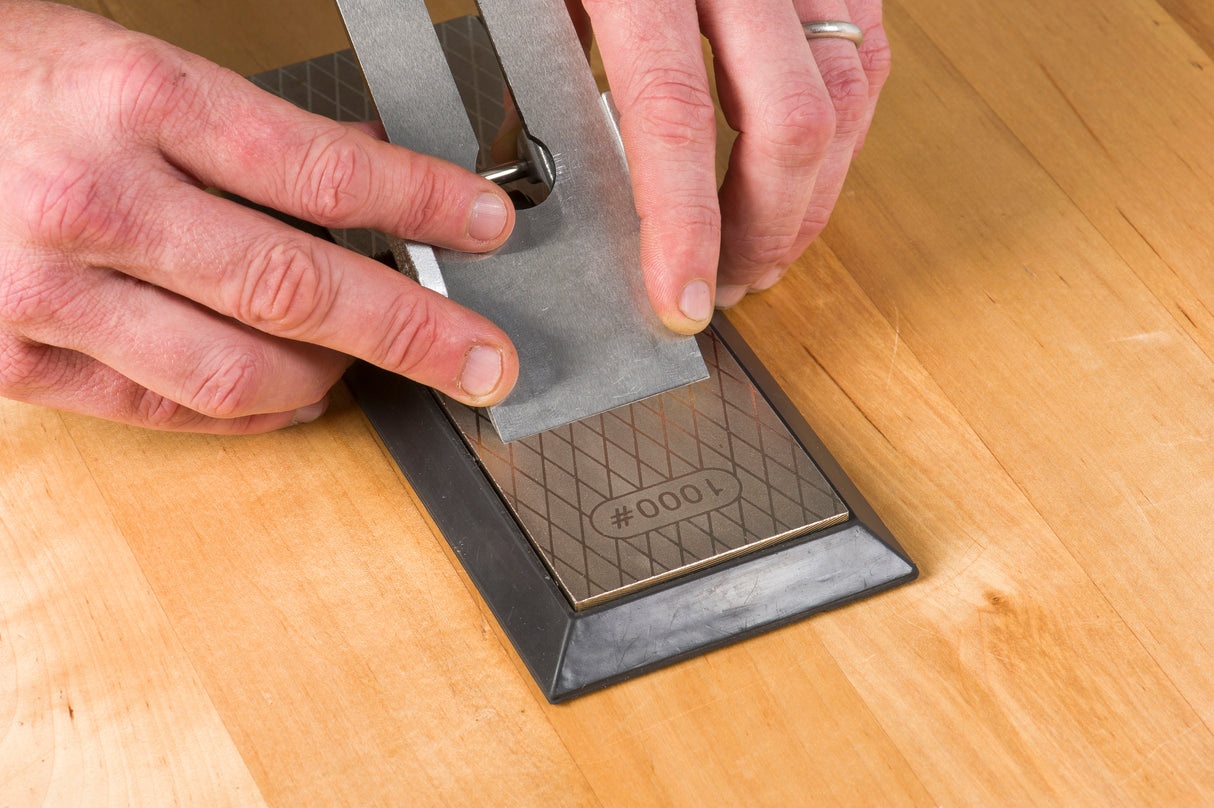 Diamond Sharpening Stone With Rubber Stand