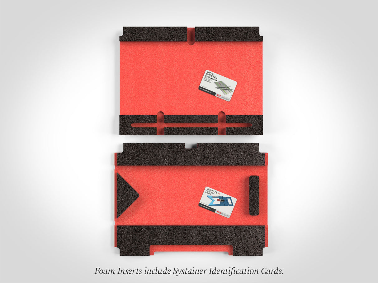 TSO Products Systainer Foam Insert Set for GRE-13 Guide Rail Extension and GRS-16 Guide Rail Squares