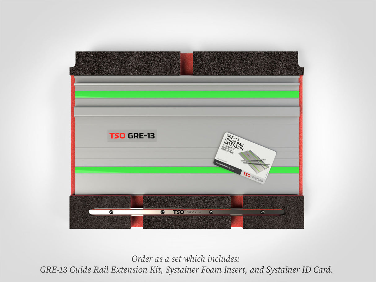 TSO Products GRE-13 Guide Rail Extension with Systainer Foam Insert