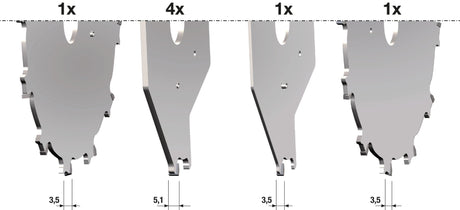 Freud 8"/207mm Locked Dado Set - 30mm Bore - GL20701M