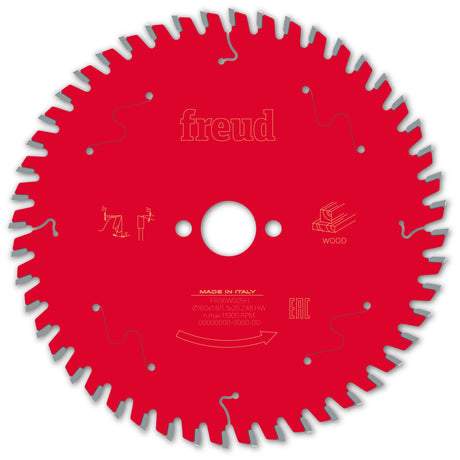 Freud Timber Fine Cut Off Circular Saw Blade - 160mm Diameter - 48Tooth - 20mm Bore - FR06-W005H