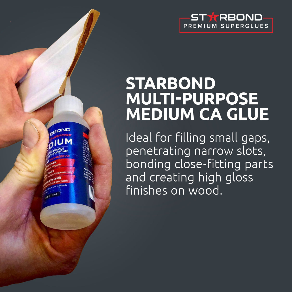 Starbond CA Super Glue Clear Bundle - 59ml/2oz Thin, Medium, Thick CA Super and 473ml/16 oz. Pump Accelerator Bundle