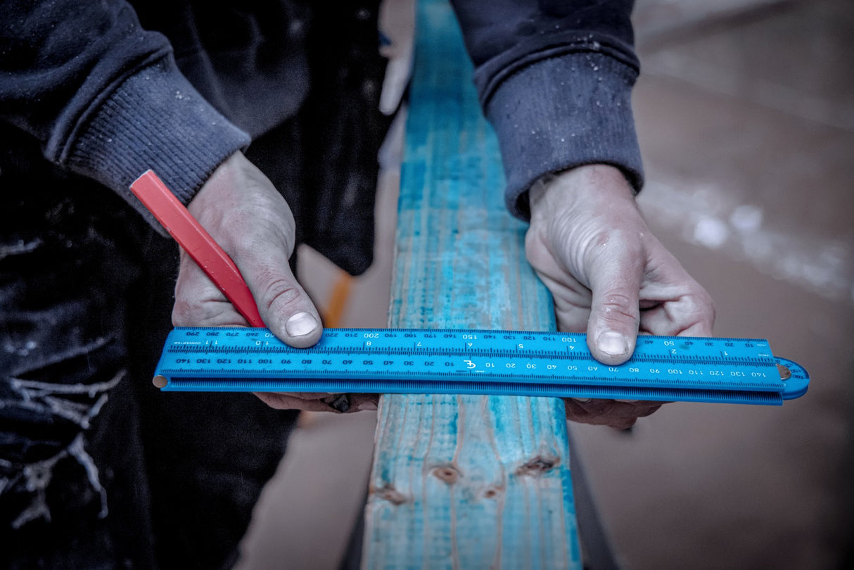 OX Pro Metric Tuff Rule Blue - 1200mm