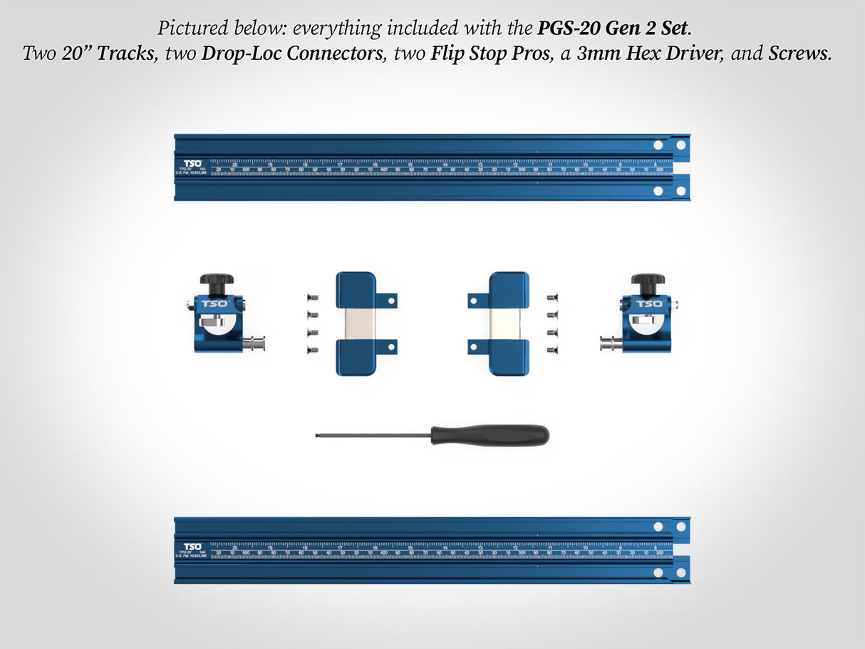 TSO Products 20”/508mm TPG Parallel Guide System - TPG-20 Set Gen 2