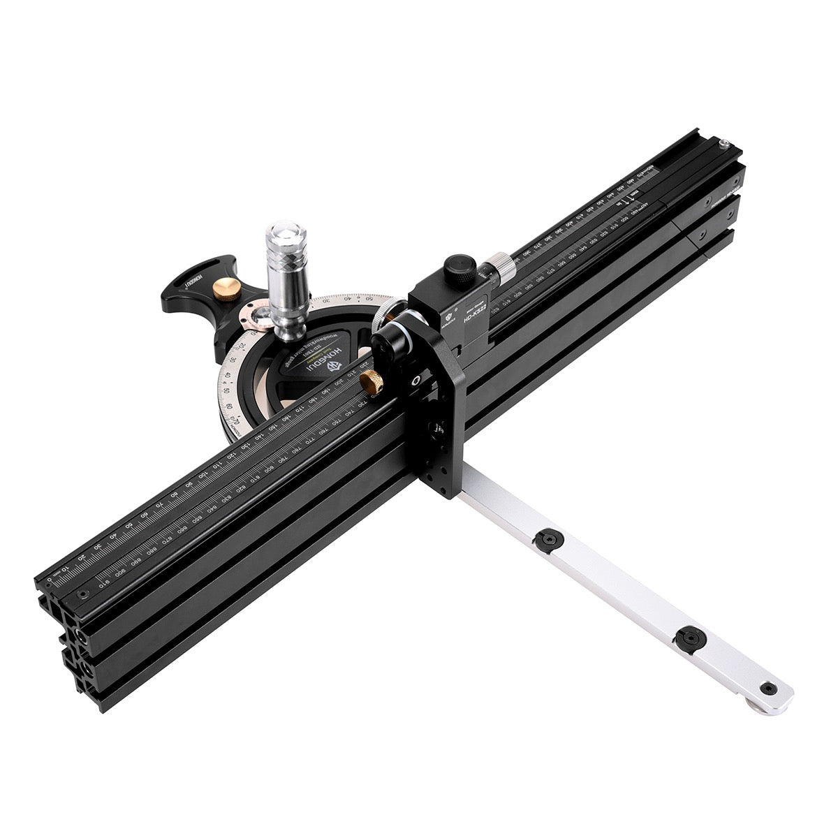 Precision Mitre Gauge Set Includes Extended Fence And 0.02mm Micro Adjustable Flip Stop - By Hongdui Tools
