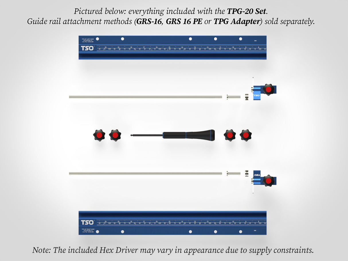 TSO Products 20”/508mm TPG Parallel Guide System - TPG-20 Set