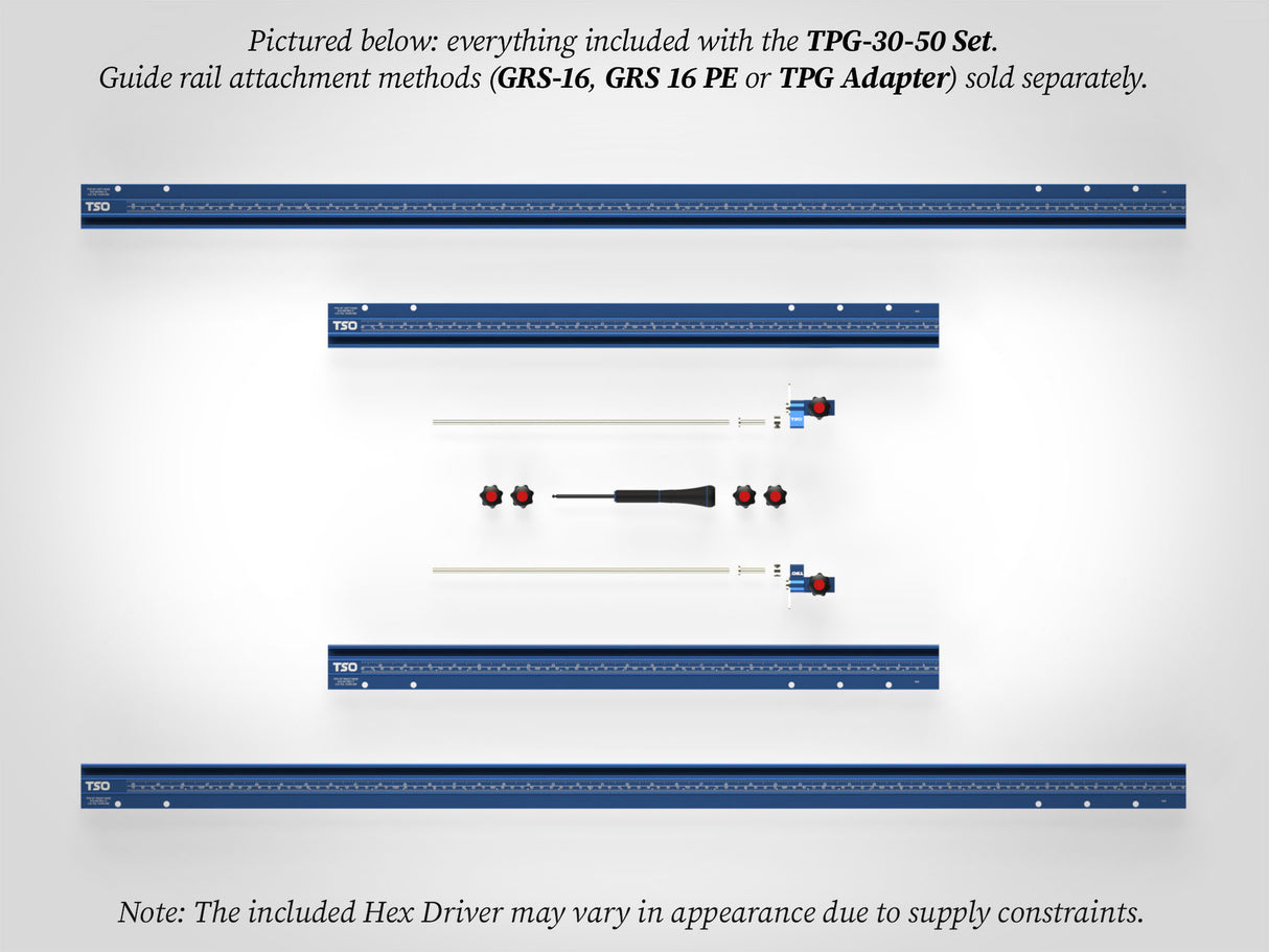 TSO Products 30”/762mm & 50”/1270mm TPG Parallel Guide System - TPG-30-50 Set