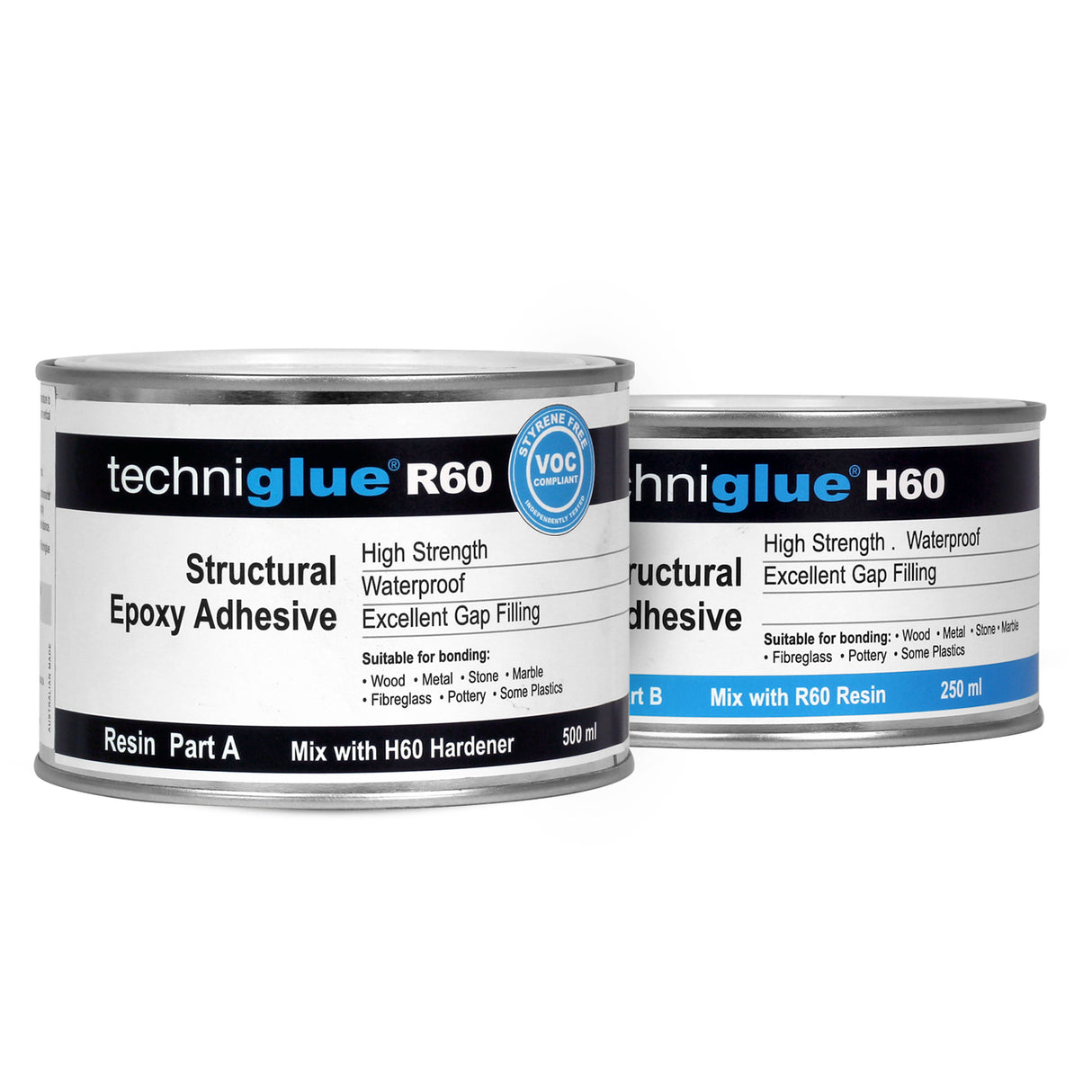 Techniglue R60 Structural Epoxy Resin Adhesive High Strength Waterproof Bonding System