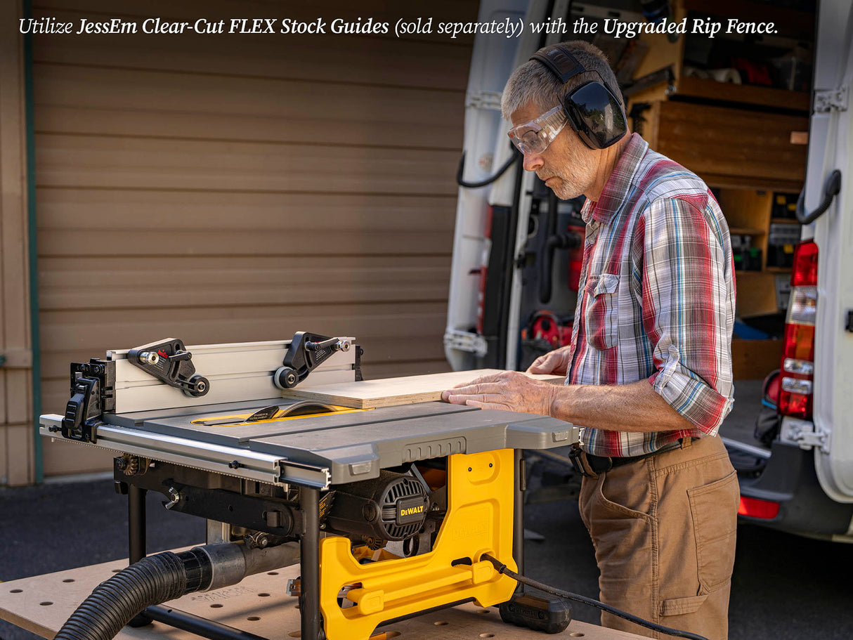 TSO Products Rip Fence with T-Slots for 210mm / 8.25" DEWALT Compact Jobsite Table Saw (DWE7485, DWE7480, DCS7485 or DW745)