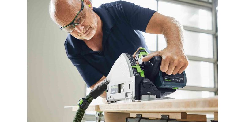 TSC 55K 18V 160mm Cordless Plunge Saw 5.2Ah XL Set in Systainer - TSC KEB-Plus Li 5.2 Ah XL