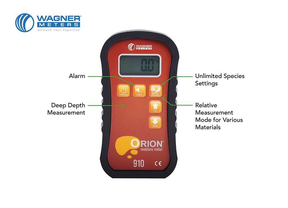 Wagner Orion 910 Deep Depth Pinless Wood Moisture Metre