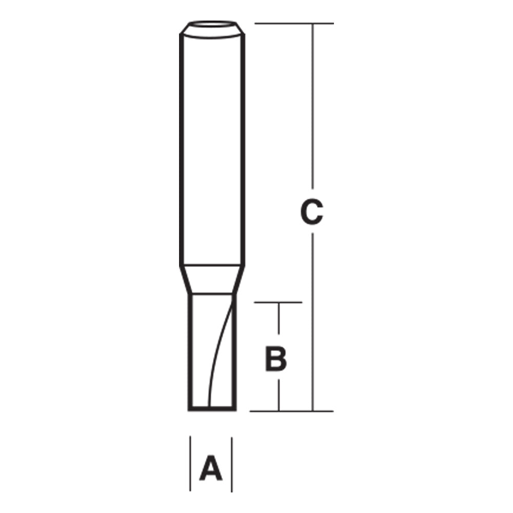End Cutting Straight Cut Router Bits Carbitool -  1/2" Shank