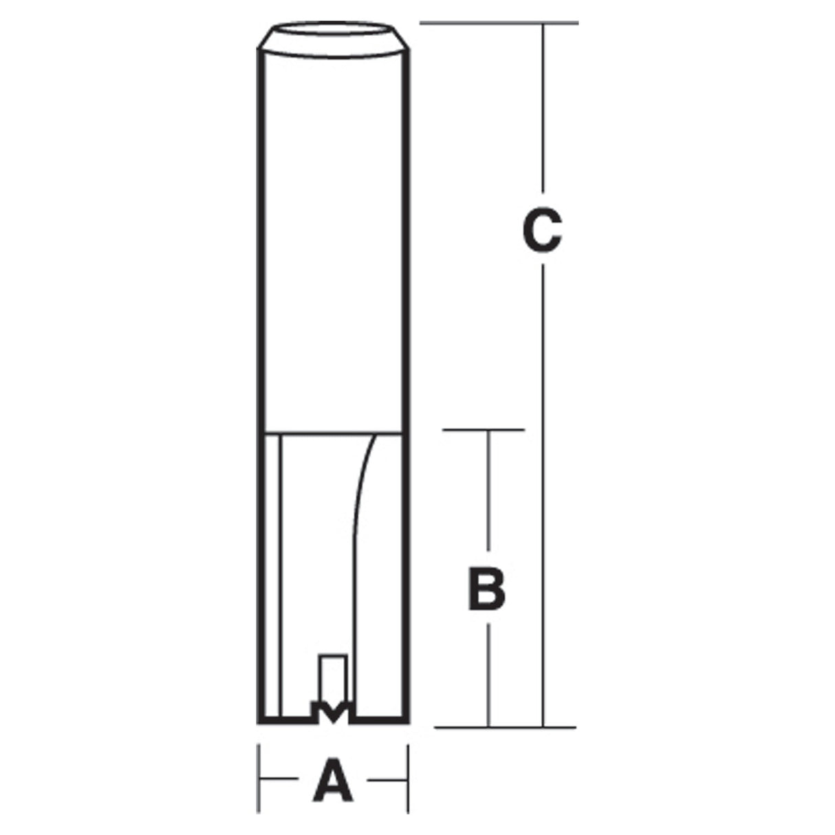 End Cutting Straight Cut Router Bits Carbitool -  1/2" Shank