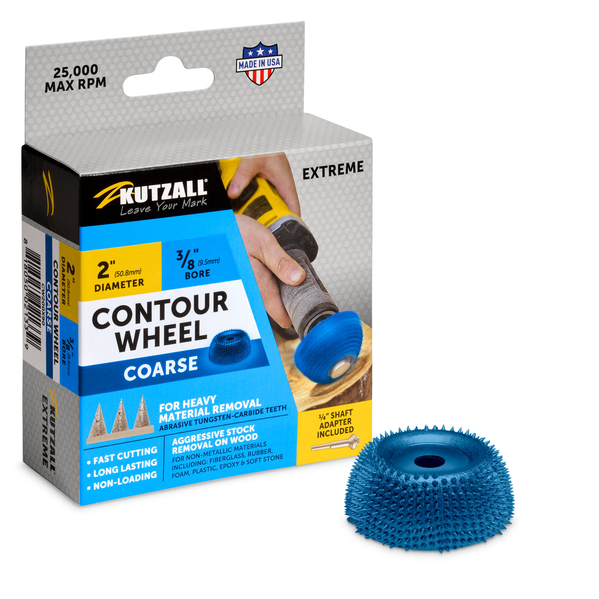 Kutzall 1-3/4" Contour Wheel - 3/8" Bore