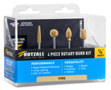 Kutzall 4 Piece Fine Burr Kit - 1/8" Shank