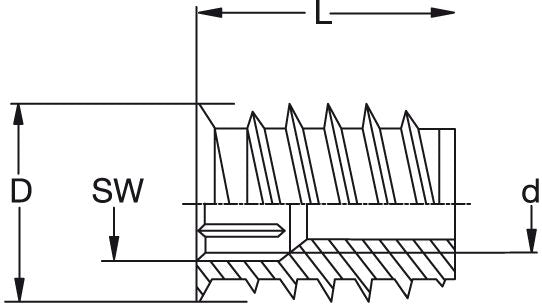 Rampa Steel M6 Threaded Inserts - SKD330 Flanged