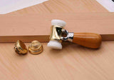 22oz Brass Head Mallet With Replaceable Nylon Heads - By Hongdui Tools