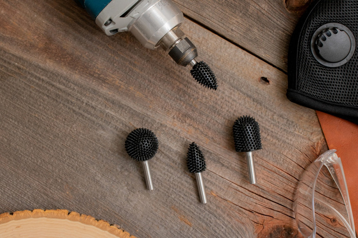 Kutzall 3 Piece Very Coarse Burr Kit - 1/4" Shank