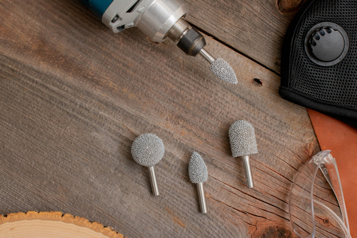 Kutzall 3 Piece Coarse Burr Kit - 1/4" Shank