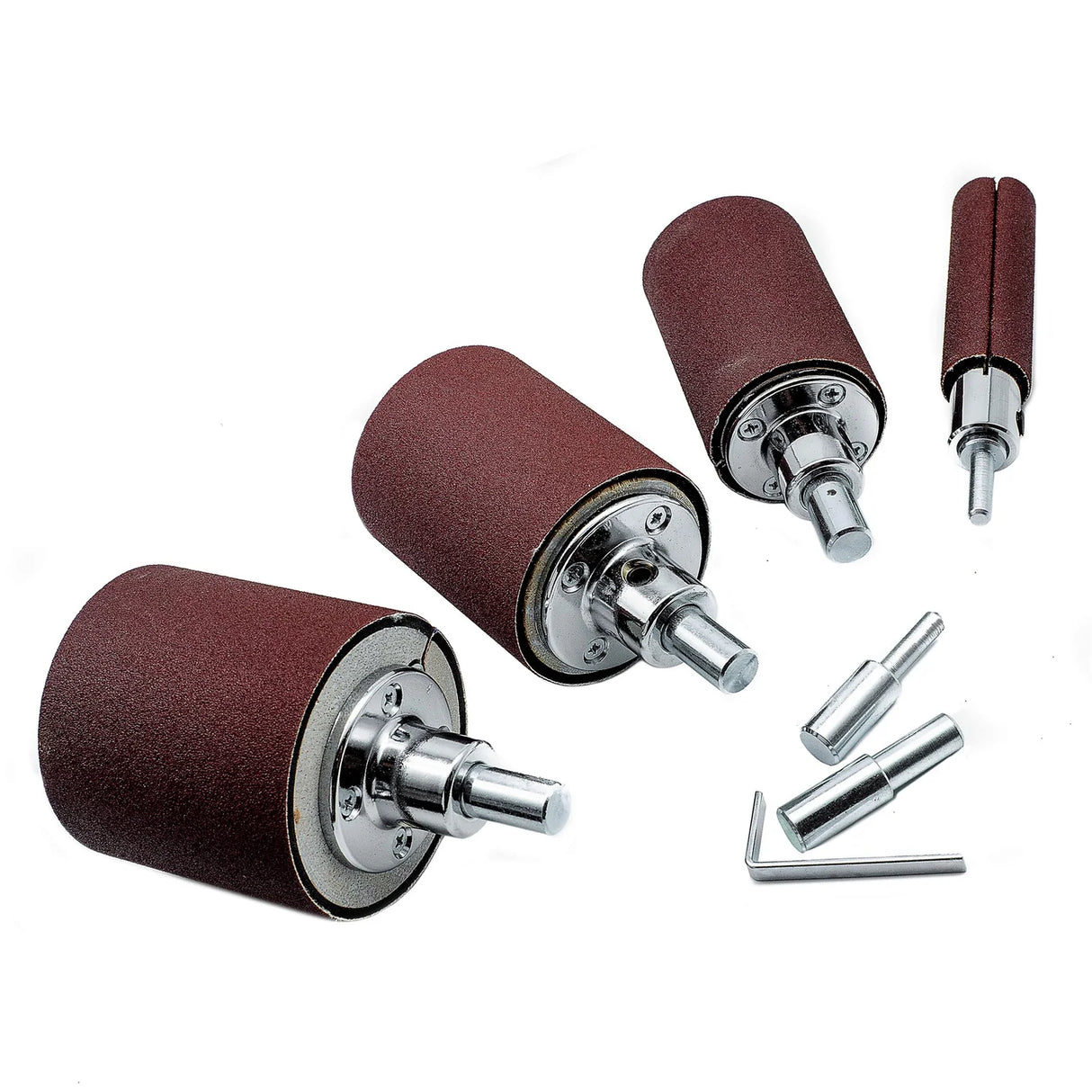 Sleeveless Drum Sander Set – 4 Piece (1in, 2in, 2.5in, 3in | 76mm Height)