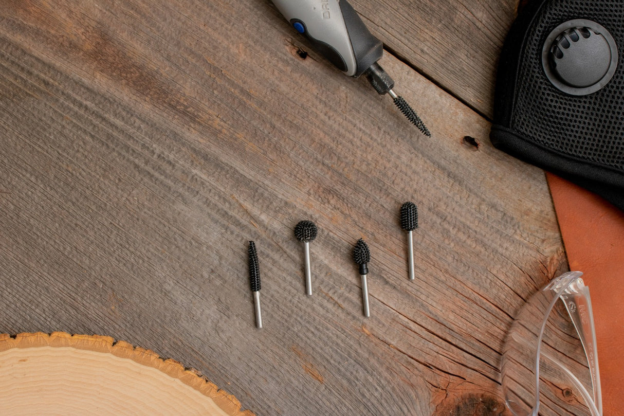 Kutzall 4 Piece Very Coarse Burr Kit - 1/8" Shank