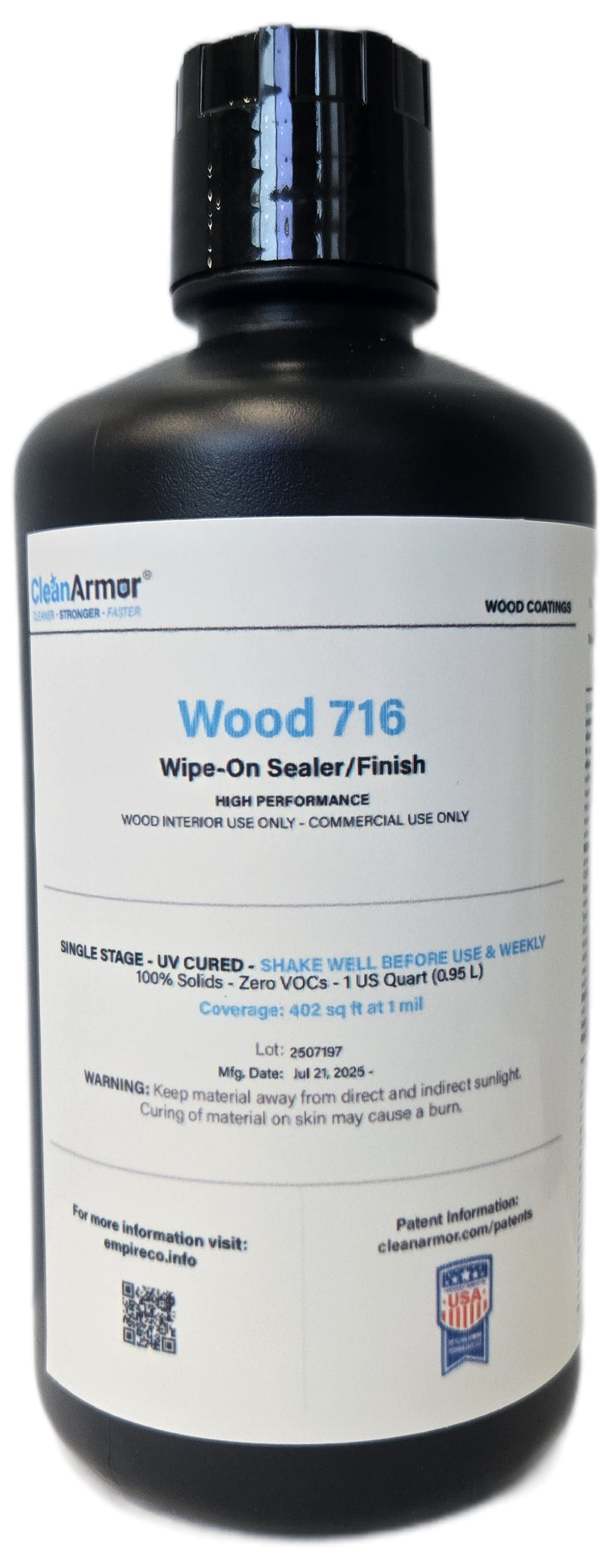 Clean Armor Coating Clean Armor Wood 700 Interior Clear Coat | Gloss – Hammer Roo