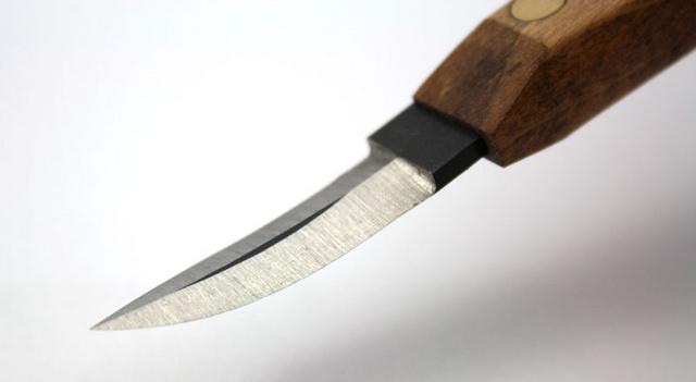 Narex PROFI Bent Carving Knife - 45mm Blade for Woodcarving