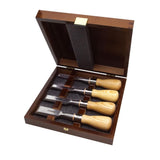 Narex Richter Cryogenic Bevel Edge Butt Chisels In Wooden Case - Set of 4