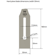Temple Tool Co Japanese Replacement Hand Plane Blade | Blue Paper Steel | No. 4 & No. 5