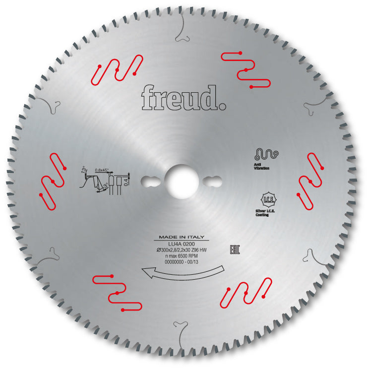 Freud Industrial Plastic Cut Off Circular Saw Blade - 250mm Diameter - 80 Tooth - 30mm Bore - LU4A 0100