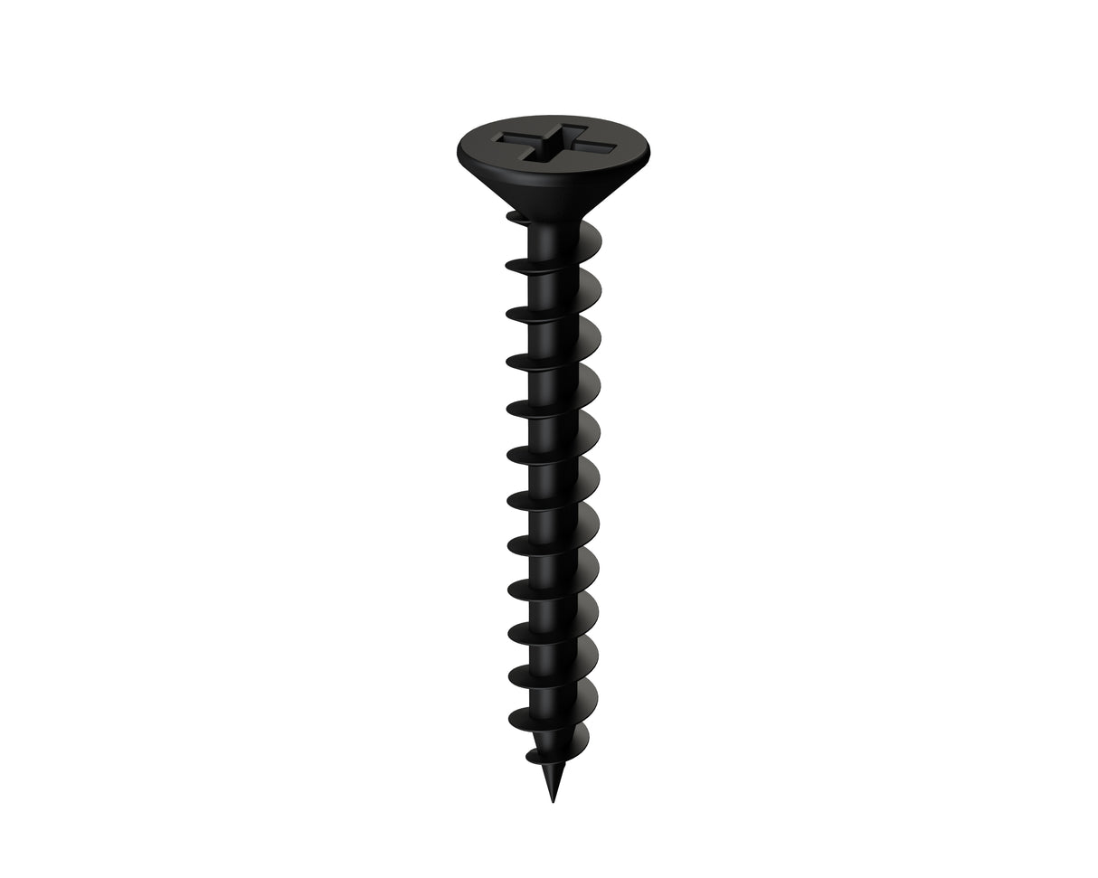 8G Long Thread Hinge Screws Black PH2 Bremick