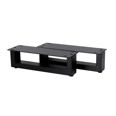 U Shape Rectangular Short Furniture Legs 320x320x100mm - 50x25 - front