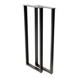 U Shape Rectangular Bar Table Legs 400x400x1100mm - 50x25