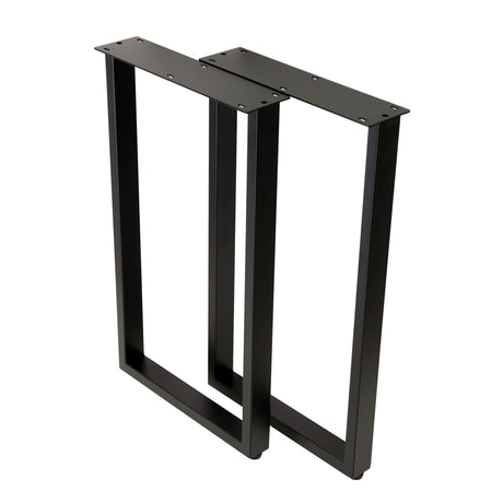 U Shape Rectangular End Table Legs 400x400x710mm - 50x25 - side