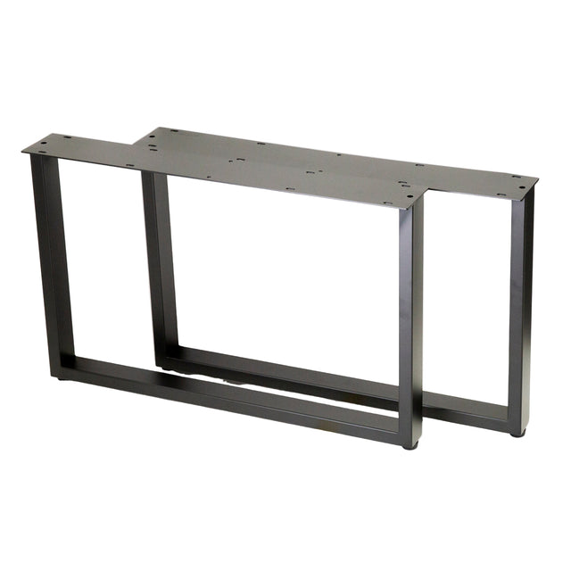 Hammer Roo U Shape Desk Legs 460x460x710mm - 50x25mm in matt black steel