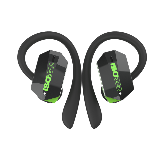 ISOtunes ULTRACOMM Aware True Wireless Bluetooth Earbuds - Safety Green