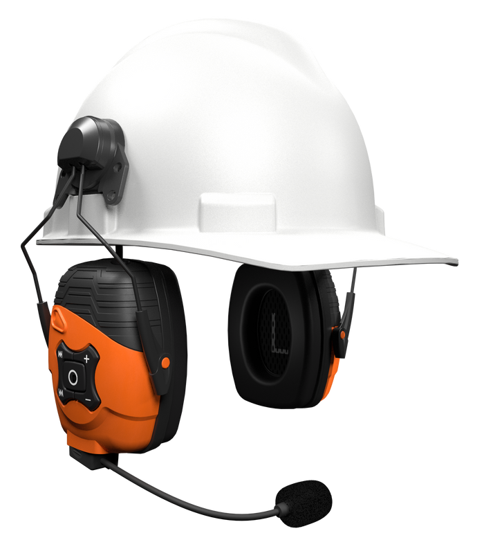 ISOtunes LINK 2.0 Helmet Mount Earmuffs - Black/Orange