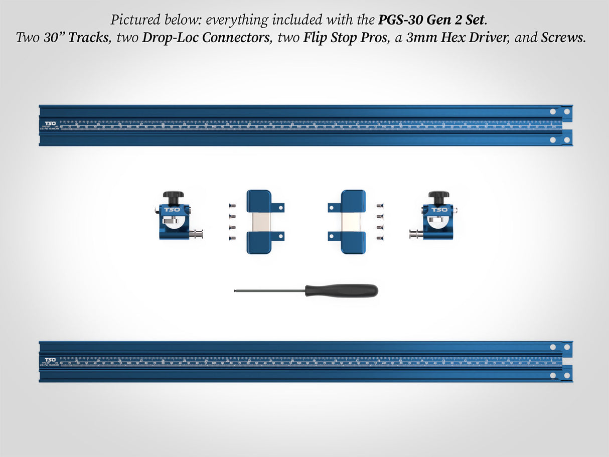 TSO Products 30"/762mm TPG Parallel Guide System - TPG-30 Set Gen 2