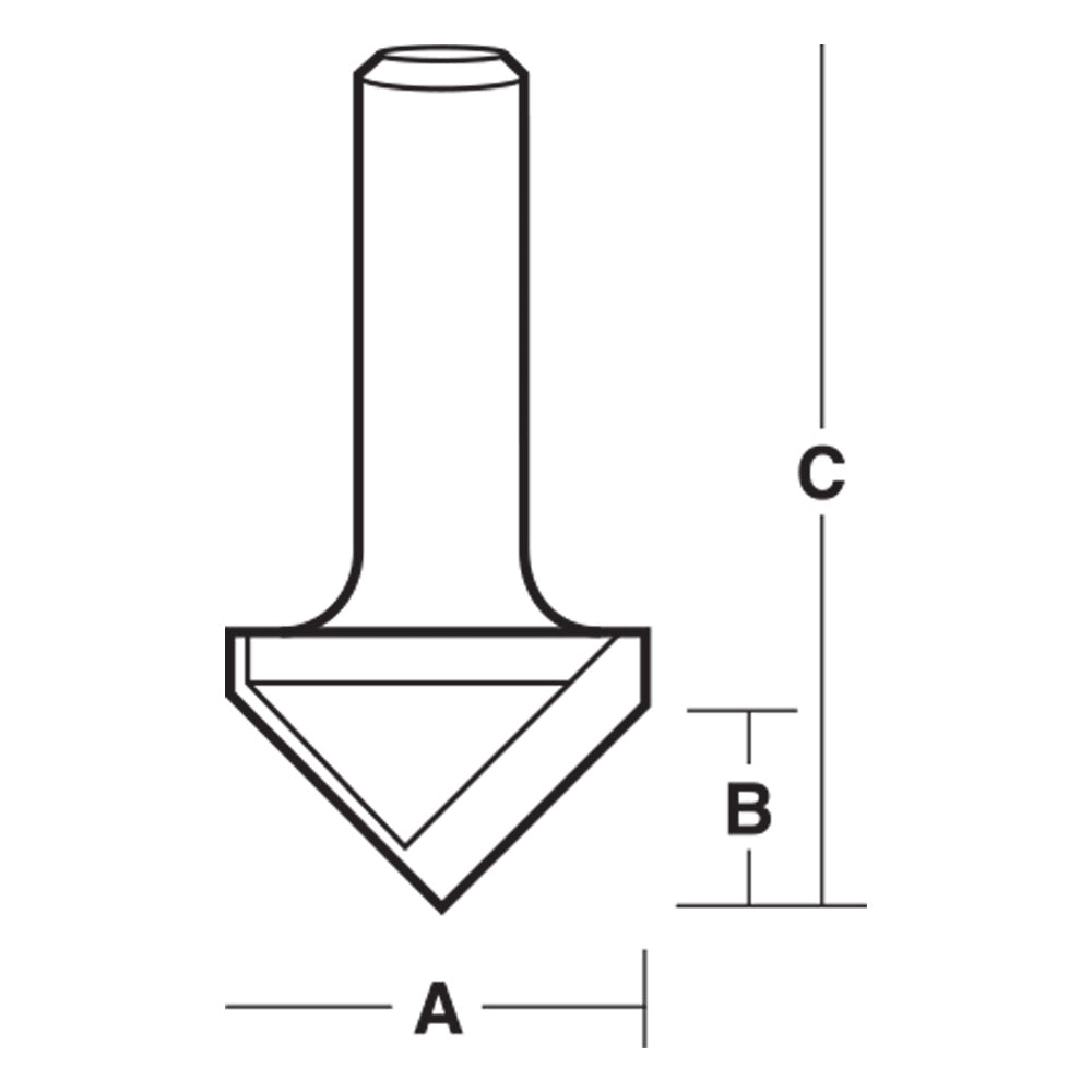 90° Vee Groove Router Bits Carbitool