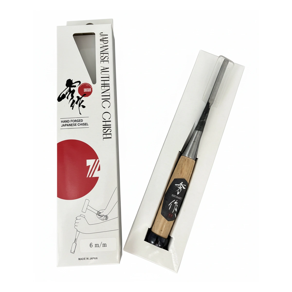 Shusaku Japanese Oire Chisels - Red Oak Handles