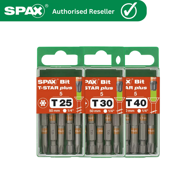 Spax T-STAR Plus Driver Bits 5 Pack | 50mm – Hammer Roo