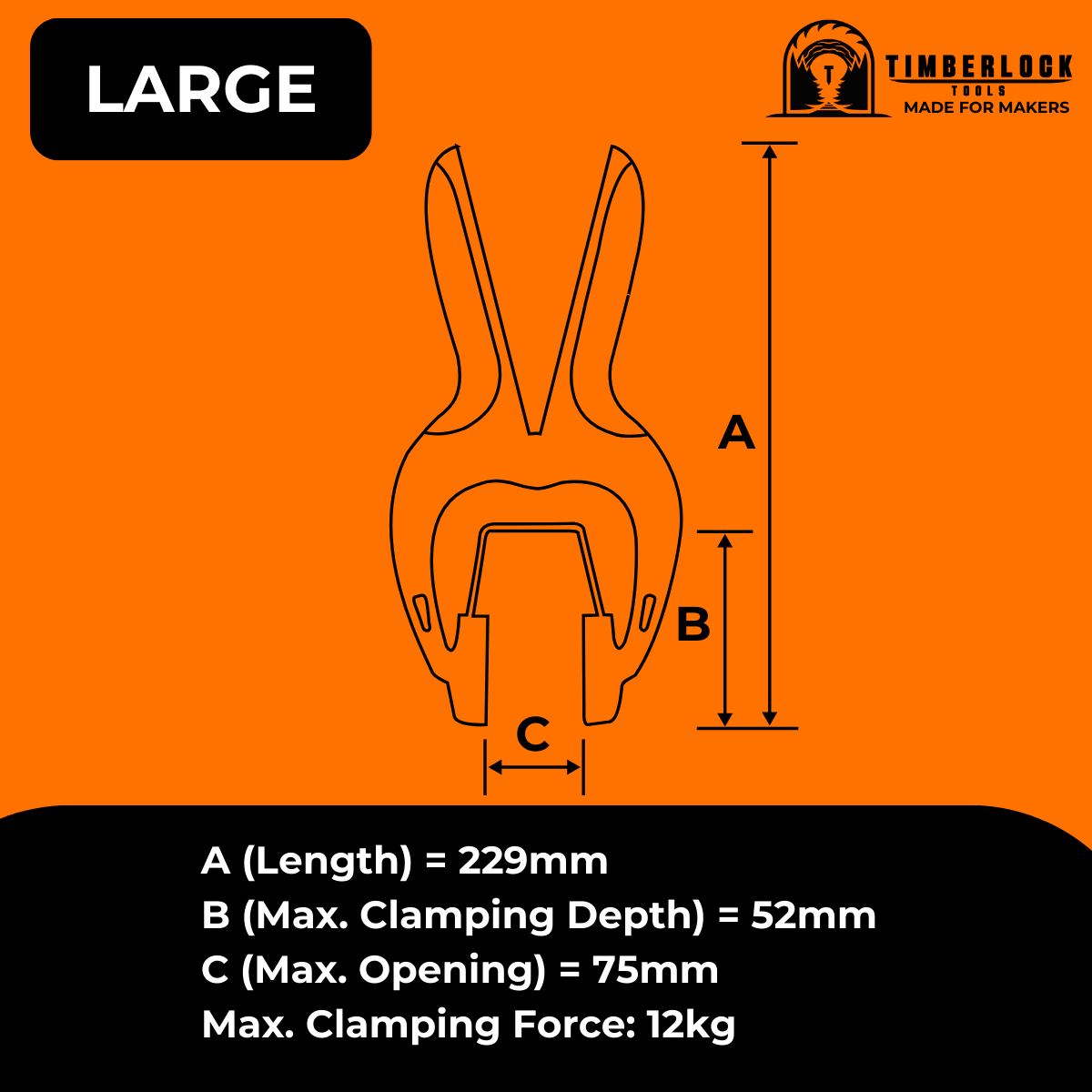 GripMate Spring Clamp Large - By Timberlock Tools